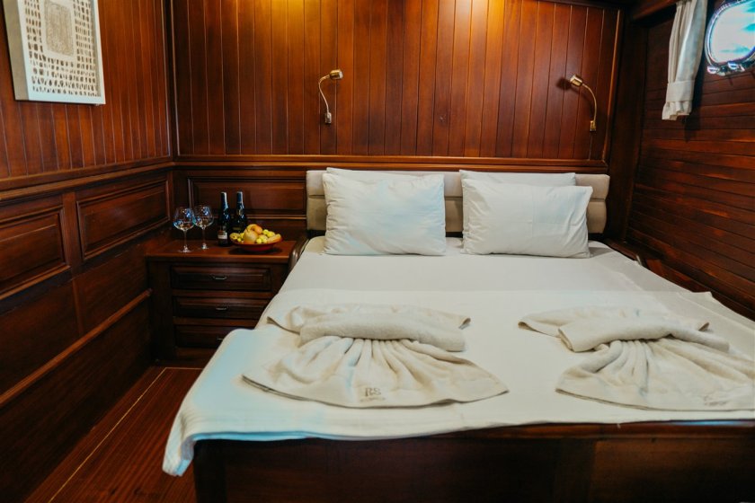 a cabin of a sailing yacht